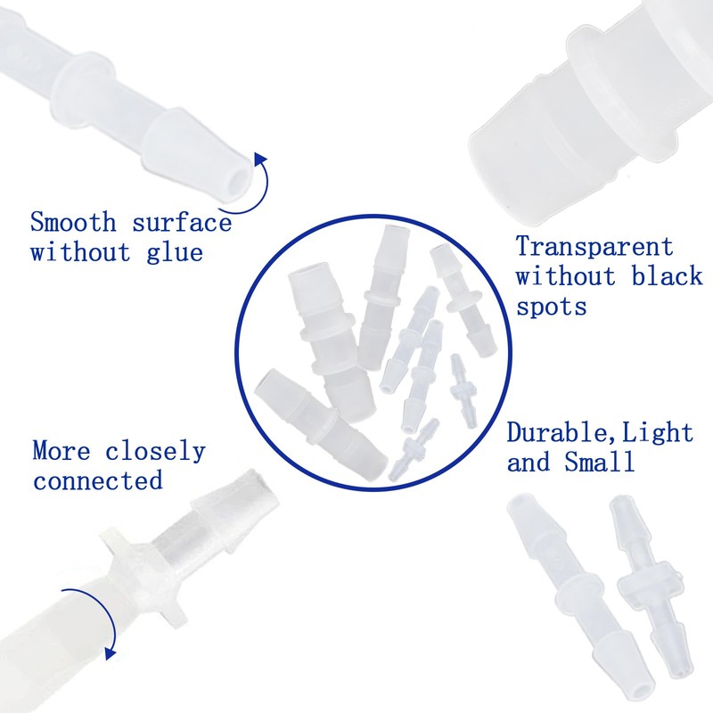 Plastic Hose Barb Fitting, 1" x 1" Pipe Connectors，Barbed Splicer