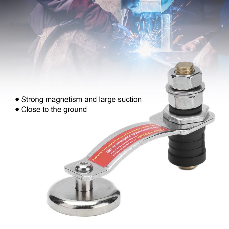 Magnetic Welding Ground Clamp Holder Grounding Magnet Connector Strong Magnetism