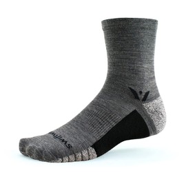 Swiftwick - FLITE XT TRAIL FIVE, Trail Running and Hiking Socks (Heather, X-Large)