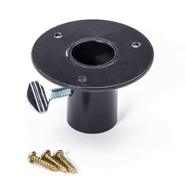 Birds Choice 1202 Pole Mount Flange, 1 in., Black