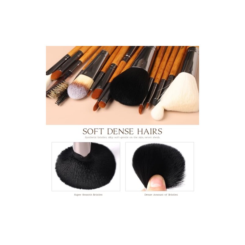 Juego de Brochas de Maquillaje 15 Piezas de Brochas de