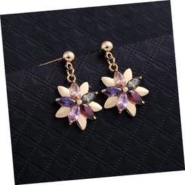 SHOWERORO Multicolor Plated Zircon Ear for Women and Girls Elegant Flake Style Drop Earrings for Birthdays and Special Occasions