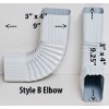 Aquabarrel 90 degree Aluminum Gutter Elbow Style B - Black,