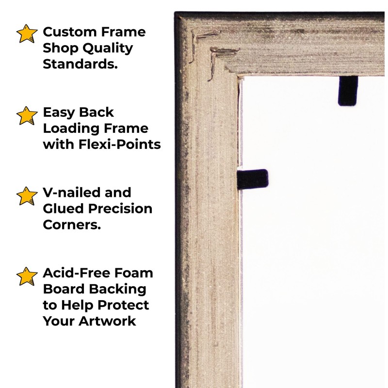 16x16 Shadow Box Gallery Wood Frames - Black DEEP Shadowbox