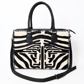 American Darling Briefcase Bag Hair On Genuine Leather Western Women Bag Handbag Purse | Briefcase Bag for Women | Cute Briefcase Bag | Briefcase Purse | Travel Briefcase Bag | Briefcase Bag for Women