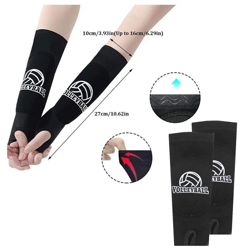 1 Pair Volleyball Arm Sleeves,Volleyball Hitting Sleeves with Protective Pads