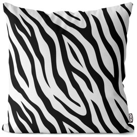 VOID Zebra Pattern Striped Cushion Cover Sofa Cushion Decorative Outdoor Cushion Decorative Cushion Size: 80 x 80 cm
