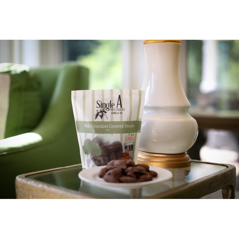 Single A Pecans Milk Chocolate Covered Pecans, Georgia Grown, 12