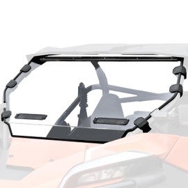 SAUTVS Full Windshield for CFMOTO ZForce 950 20-24, Hard Coat Poly Clear Vented Front Full Windscreen for CFMOTO ZForce 950 H.O. SPORT 2022-2023, 950 H.O. EX 2022-2024, 950 SPORT 2020-2022 Accessories