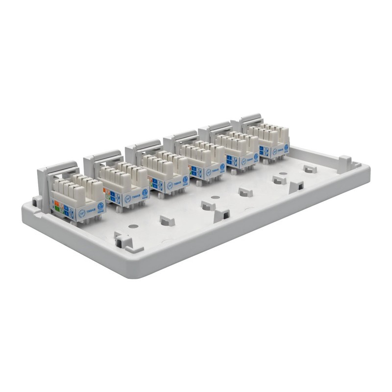 TRIPP LITE Cat6 Surface-Mount Box 6-Port Pre-Configured Unshielded 110 IDC