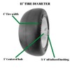 Marathon 11x4.00-5" Flat Free Lawnmower Tire on Wheel, 5" Centered