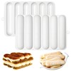 Fchil Silicone Eclair Mold, 6-Cavity Hot Dog Bun Pan, Finger