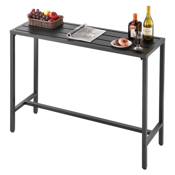 VEVOR Outdoor Bar Table, 47 x 15 x 39 in