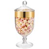Hacaroa 76 Oz Large Plastic Apothecary Jar with Airtight Lid,