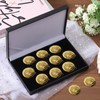 beinkmake Coin Display Case PU Black Velvet Display Coin Box