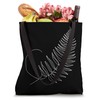 One Line Art Drawing Fern Leaf Tote Bag