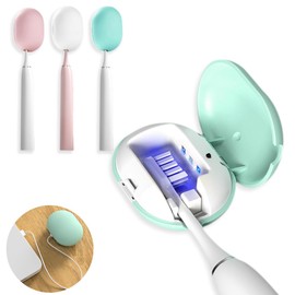 MMSZHL Mini Soporte para Cepillo de Dientes UV, Protector Cepillo de Dientes UV para Viajes y Uso Doméstico, Protector de Cepillo de Dientes con Luz UV-C para Eliminar Bacterias, Dura 60 Días (verde)