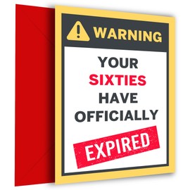 Funny 70th Birthday Card for Men and Women - Your Sixties Have Expired - Gran, Grandad, Mum, Dad - Humorous Happy Birthday Card for Him or Her, Funny Birthday Card, 70