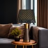Medium Square Lamp Shades, ALUCSET Metal Lampshade with Pattern of