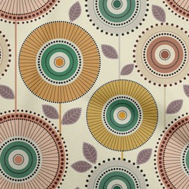 oneOone Velvet Dark Mustard Fabric Dotted Floral Sewing Fabric by The Yard Printed DIY Clothing Sewing Supplies 58 Inch Wide