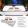 Hello Gorgeous Car Front Windshield Sun Shades, Gold Eye Eyelash