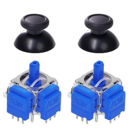 K-Silver TMR Joystick Replacement with Video Guide, JS13 Thumbsticks - No Drift, High Precision, Non-Slip, Durable Joysticks (A Pair for Switch Pro)