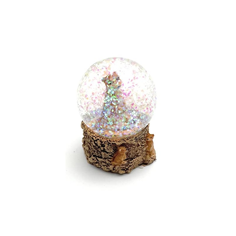Onwomania Meerkat Surikate Scarrtier Height 6.5 cm Snow Globe Glitter