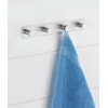 WENKO Hakenleiste Celano Quadro Edelstahl - mit 4 Haken, selbstklebend,