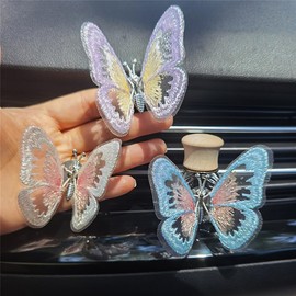 Butterfly Car Accessories, Waving Wings Dashboard Ornament, Rearview Mirror Decoration (3 PCS Car Air Vent Styles)