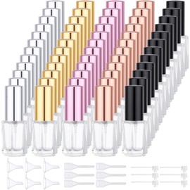 Segbeauty 60pcs 0.1oz Mini Atomizer Sprayer for Perfume, Small Travel Cologne Sprayer with Perfume Transfer Tool, 3ml Bulk Glass Cologne Atomizer Spray Bottle, Glass Travel Refill Bottles with Pump