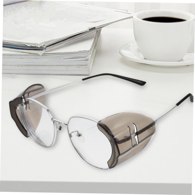 DOITOOL 4Pairs Flexible Side Shields for Glasses Heavy Duty Side