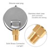 UHARBOUR Glycerin Filled Vacuum Pressure Gauge, 2-1/2" Clear dial,1/4" NPT