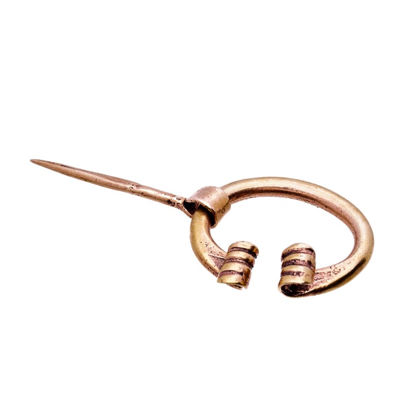 WINDALF Zaran Solid Medieval Fibel, Diameter 3.5 cm, Vintage Bronze,