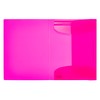 HERMA Portfolio Folder A4 Neon Pink Translucent Plastic Corner Folder