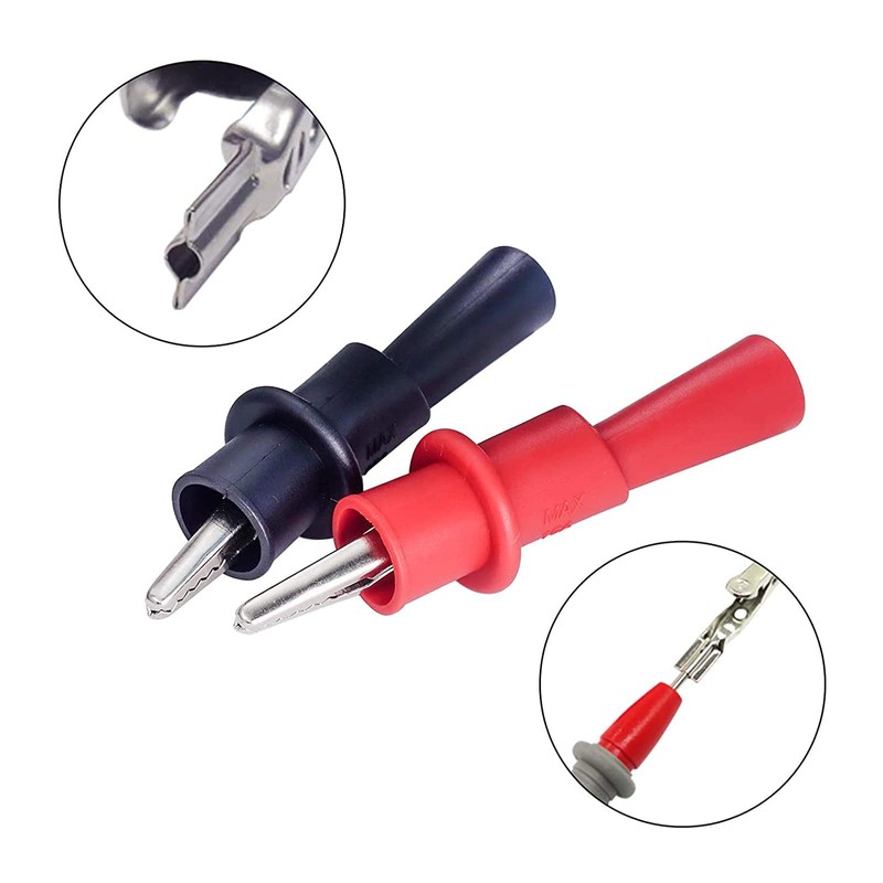 Cleqee 1000V 10A 4PCS Multimeter Alligator Clip Set Electrical Crocodile