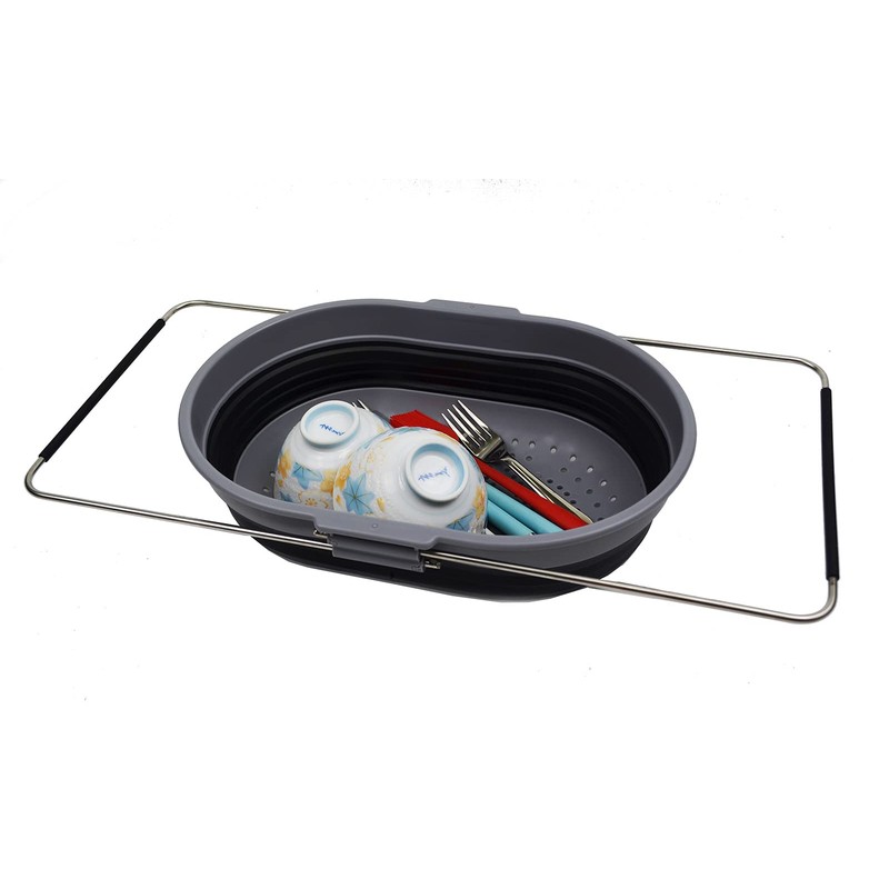 SAMMART 5L Expandable & Collapsible TPE/PP Over The Sink Oval
