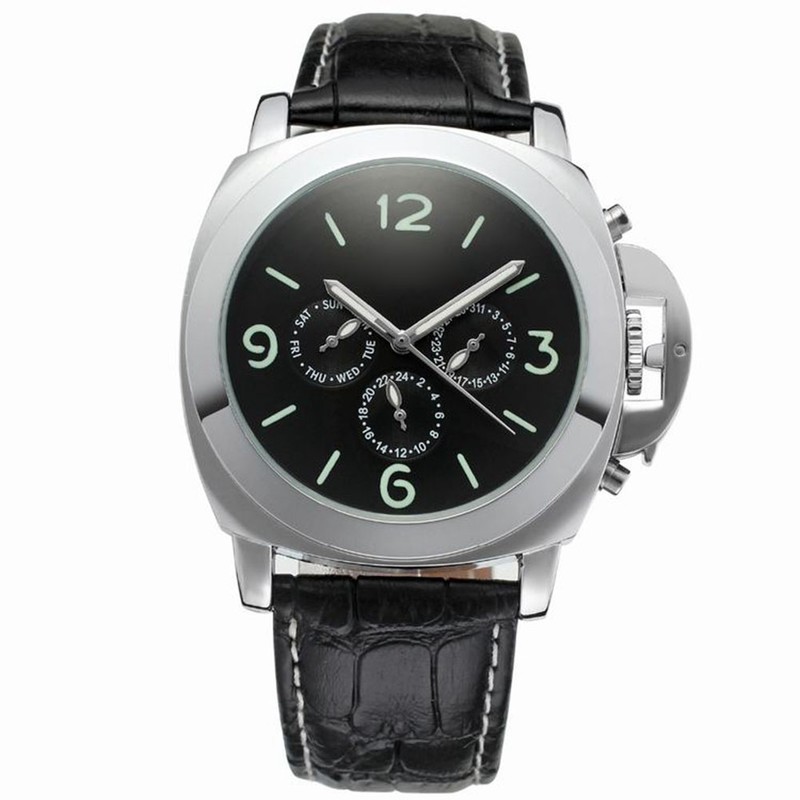 FORSINING Men PU Leather Automatic Mechanical Waterproof Watch Wristwatch