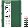 EMSHOI A4 Notebook Lined Journal, 100 GSM, PU Leather Hardcover,