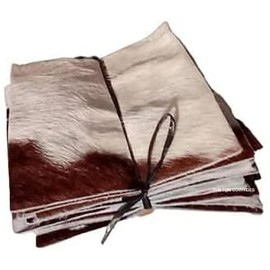 Tomtom Cowhides Nice Variety 15 Pieces Hair on Cow Hide Scrap Leather Hide Remnant (15) Pieces of Approx. 8 x 8