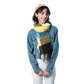 SEECOSY 100% Lambswool Scarf - Plaid Soft Warm Scarf, Gift for Women and Men