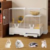 Oneluck Bunny Cage Indoor Rabbit Hutch with Pull Out Tray