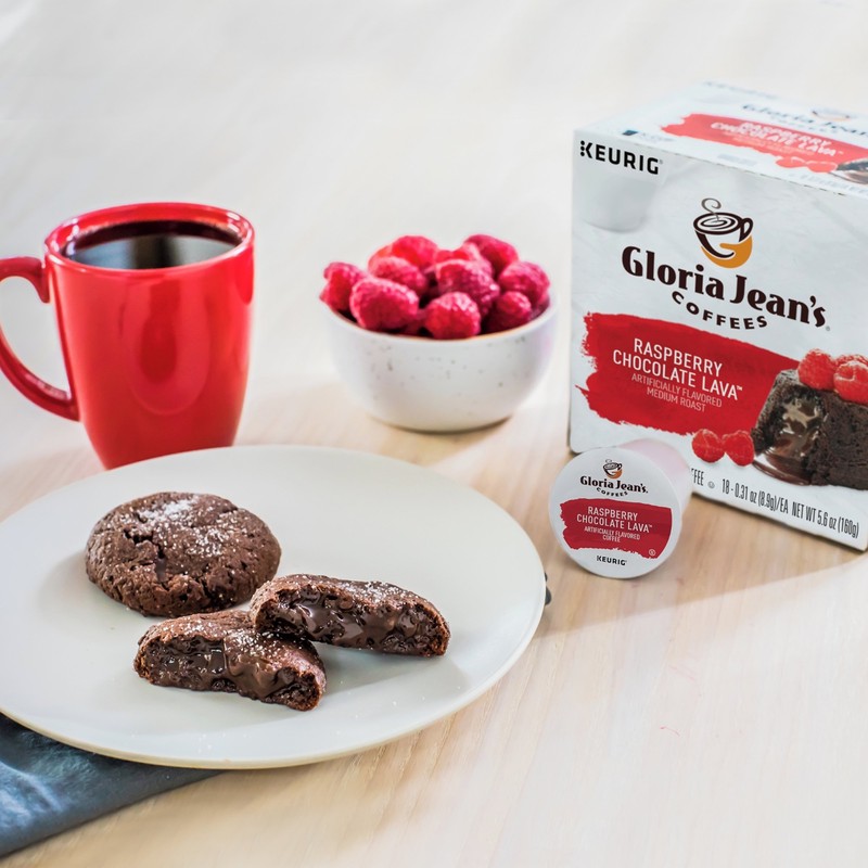 Gloria Jean's Coffees Raspberry Chocolate Lava, Single-Serve Keurig K-Cup Pods,