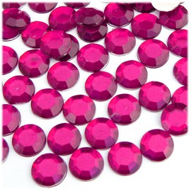 The Crafts Outlet 144pc Rhinestones Round 12mm - Flatback Ruby Red RED