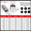 JEUCLEL 17PCS Pass Through Socket Set, Chrome Vanadium Steel, Versatile