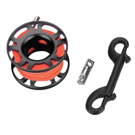 Vbestlife Buceo Dedo Carrete Aviación Aluminio Dedo Carrete Clip Buceo y Esnorquel Tech Spool 15 m / 30 m Línea(Negro)