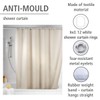 Wenko Anti Mould Shower Curtain - Plain, Antibacterial & Washable