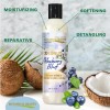 Acondicionador sin enjuague Coconut Blueberry Blast para suavizar el cabello,