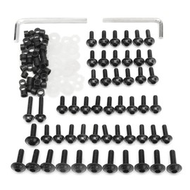 Alamor Motorcycle Fairing Bolts Kit Fastener Clips Screw compatible with Yamaha YZF R6 1999 2000 2001 2002 - Black