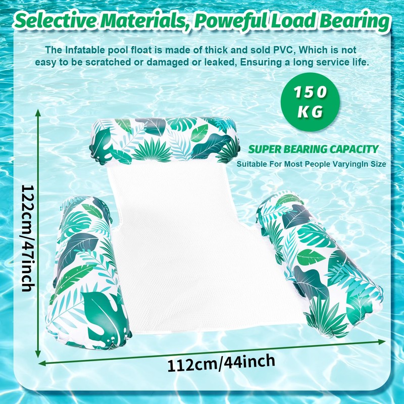 Alintor 2 Pack Pool Inflatables, Inflatable Pool Floats, 4 IN