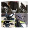 Gomia De Parabrisas De Motocicleta Negroprotección Contra Lluvia